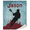 Lacrosse Sherpa Throw Blanket (Personalized)