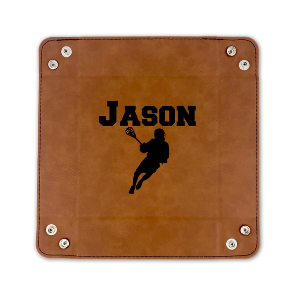 Lacrosse 6" x 6" Leatherette Snap Up Tray - FLAT FRONT