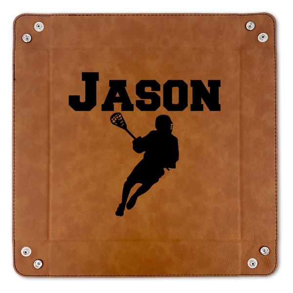 Lacrosse 9" x 9" Leatherette Snap Up Tray - APPROVAL (FLAT)
