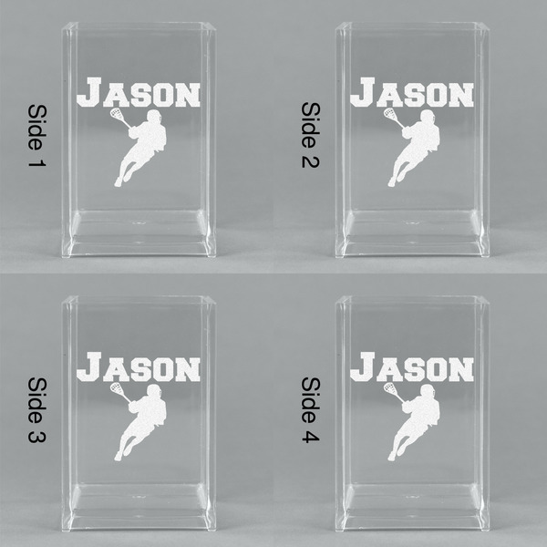 Lacrosse Acrylic Pen Holder - All Sides