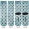 Lacrosse Adult Crew Socks - Double Pair - Front and Back - Apvl
