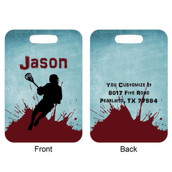 Lacrosse Aluminum Luggage Tag (Front + Back)