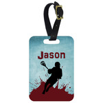 Lacrosse Metal Luggage Tag w/ Name or Text
