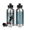Lacrosse Aluminum Water Bottle - Front and Back