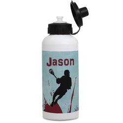 Lacrosse Water Bottles - Aluminum - 20 oz - White (Personalized)