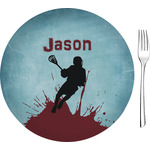 Lacrosse Glass Appetizer / Dessert Plate 8" (Personalized)