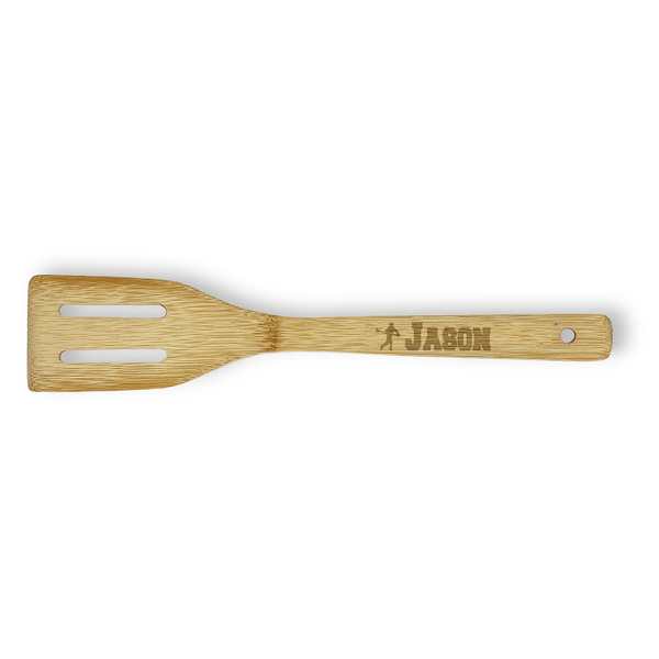 Lacrosse Bamboo Slotted Spatulas - Double Sided - FRONT
