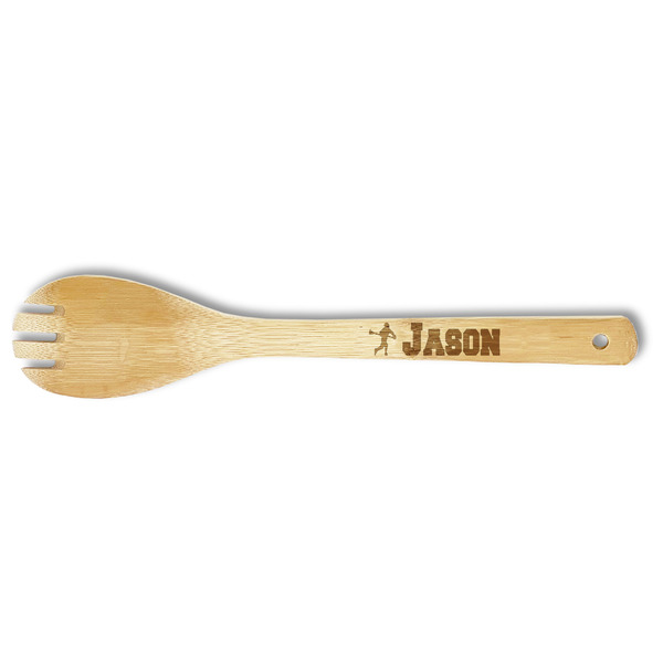 Lacrosse Bamboo Spork - Single Sided - FRONT