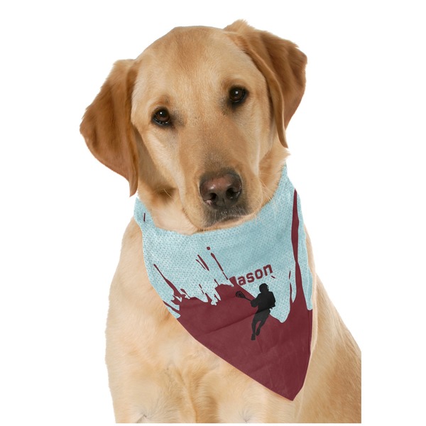 Custom Lacrosse Dog Bandana Scarf w/ Name or Text