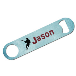 Lacrosse Bar Bottle Opener - White w/ Name or Text
