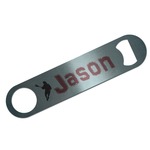 Lacrosse Bar Bottle Opener - Silver w/ Name or Text