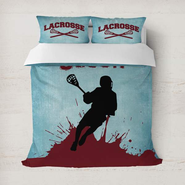 Custom Lacrosse Duvet Cover Set - Full / Queen (Personalized)