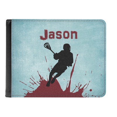 Lacrosse Genuine Leather Men's Bi-fold Wallet (Personalized)