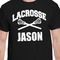 Lacrosse Black Crew T-Shirt on Model - CloseUp