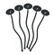 Lacrosse Black Plastic 7" Stir Stick - Oval - Fan