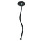 Lacrosse Black Plastic 7" Stir Stick - Oval - Single Stick