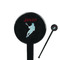 Lacrosse 7" Round Plastic Stir Sticks - Black - Double Sided (Personalized)