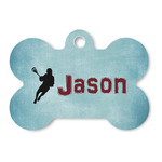 Lacrosse Bone Shaped Dog ID Tag (Personalized)