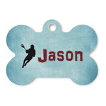 Lacrosse Bone Shaped Dog ID Tag (Personalized)
