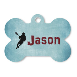 Lacrosse Bone Shaped Dog ID Tag (Personalized)