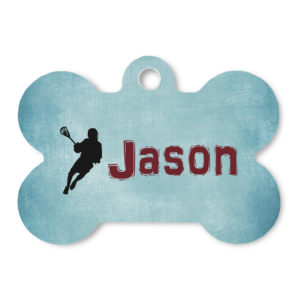 Custom Lacrosse Bone Shaped Dog ID Tag (Personalized)
