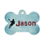 Lacrosse Bone Shaped Dog ID Tag - Small (Personalized)