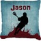 Lacrosse Faux-Linen Throw Pillow 20" (Personalized)