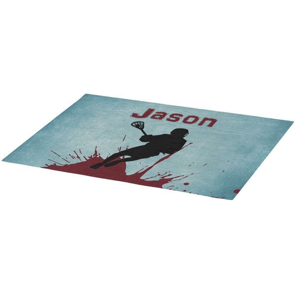 Lacrosse Burlap Placemat (Angle View)