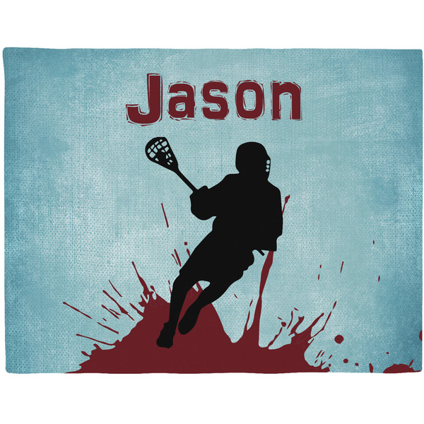 Custom Lacrosse Woven Fabric Placemat - Twill w/ Name or Text