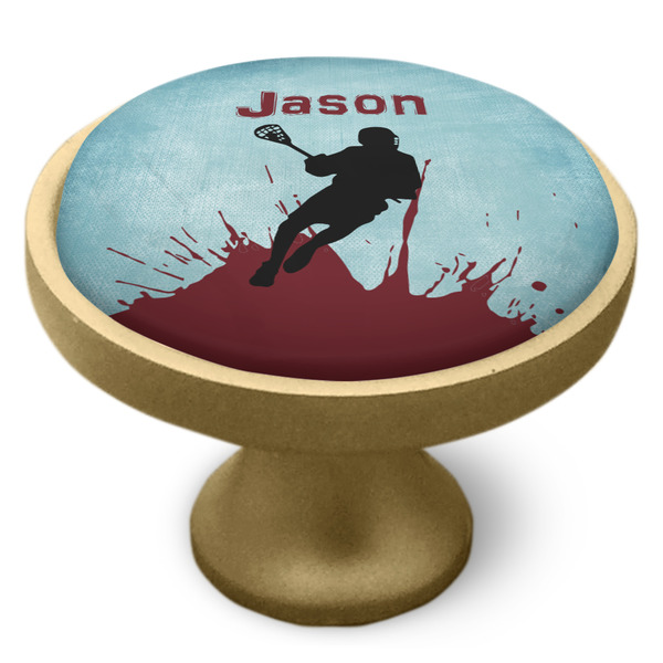 Lacrosse Cabinet Knob - Gold - Side