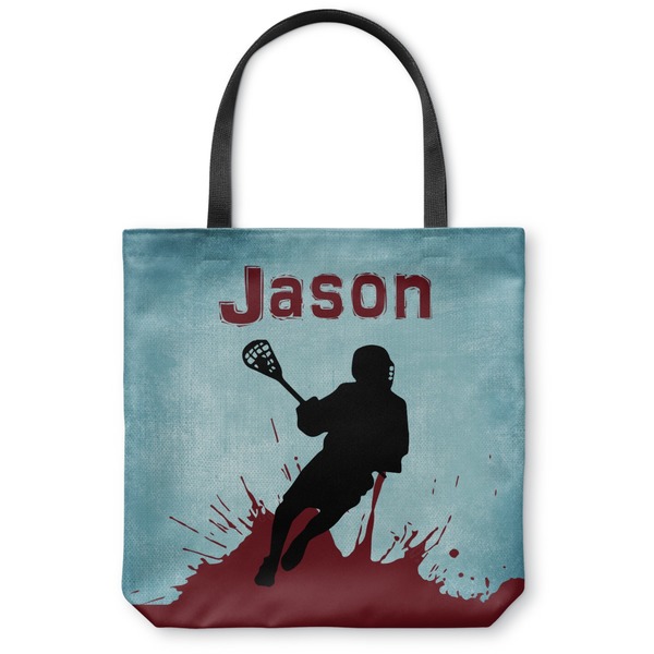Custom Lacrosse Canvas Tote Bag - Large - 18"x18" (Personalized)