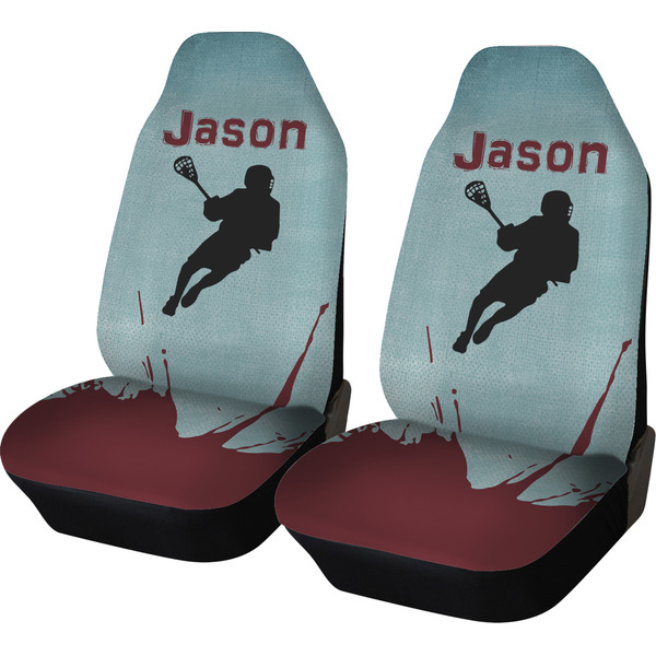 Custom Lacrosse Car Seat Covers (Set of Two) (Personalized)