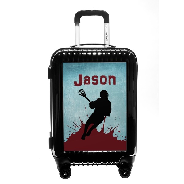 Custom Lacrosse Carry On Hard Shell Suitcase (Personalized)
