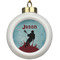 Lacrosse Ceramic Ball Ornament (Personalized)