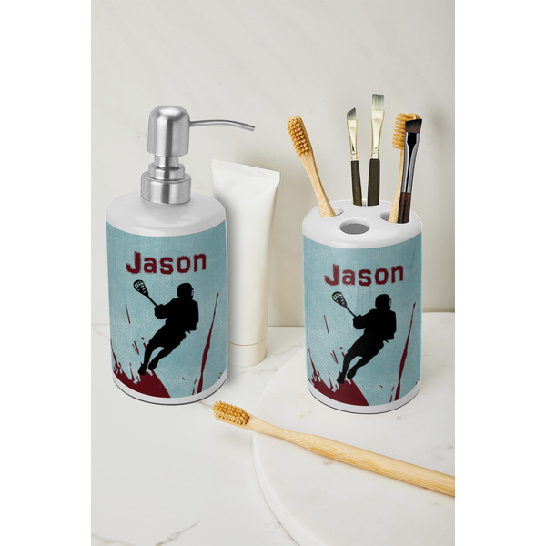 Lacrosse Ceramic Bathroom Accessories - LIFESTYLE (toothbrush holder & soap dispenser)