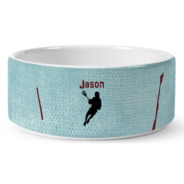 Lacrosse Ceramic Dog Bowl - Medium - Front