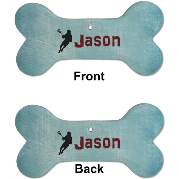 Lacrosse Ceramic Flat Ornament - Bone Front & Back (APPROVAL)