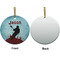 Lacrosse Ceramic Flat Ornament - Circle Front & Back (APPROVAL)