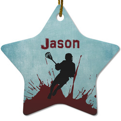 Lacrosse Star Ceramic Ornament w/ Name or Text