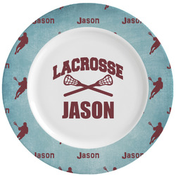 Lacrosse Ceramic Dinner Plates (Set of 4) (Personalized)