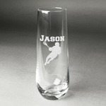Lacrosse Champagne Flute - Stemless Engraved (Personalized)