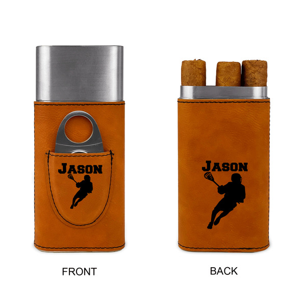 Lacrosse Cigar Case with Cutter - Double Sided - Approval