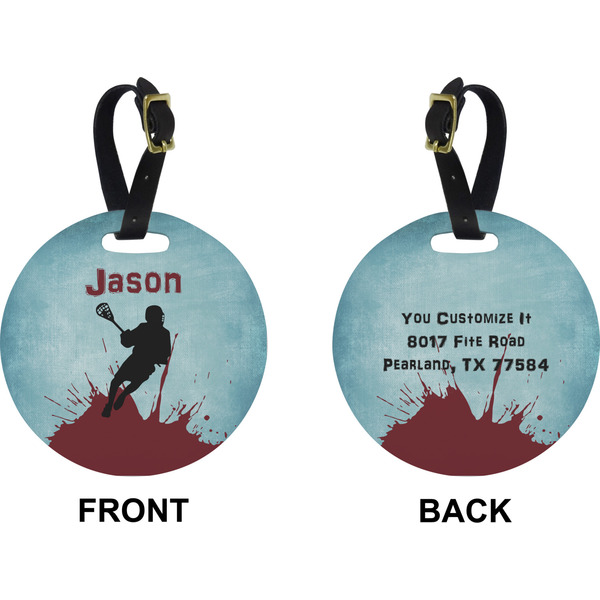 Lacrosse Circle Luggage Tag (Front + Back)