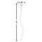 Lacrosse Clear Plastic 7" Stir Stick - Oval - Dimensions