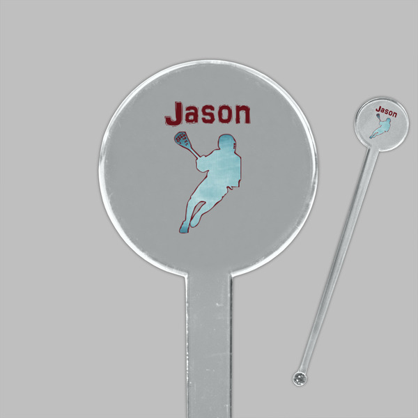 Lacrosse Clear Plastic 7" Stir Stick - Round - Closeup