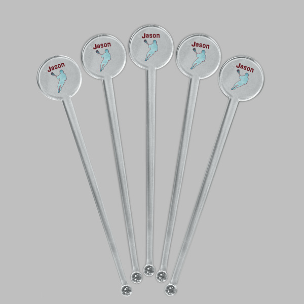 Lacrosse Clear Plastic 7" Stir Stick - Round - Fan View