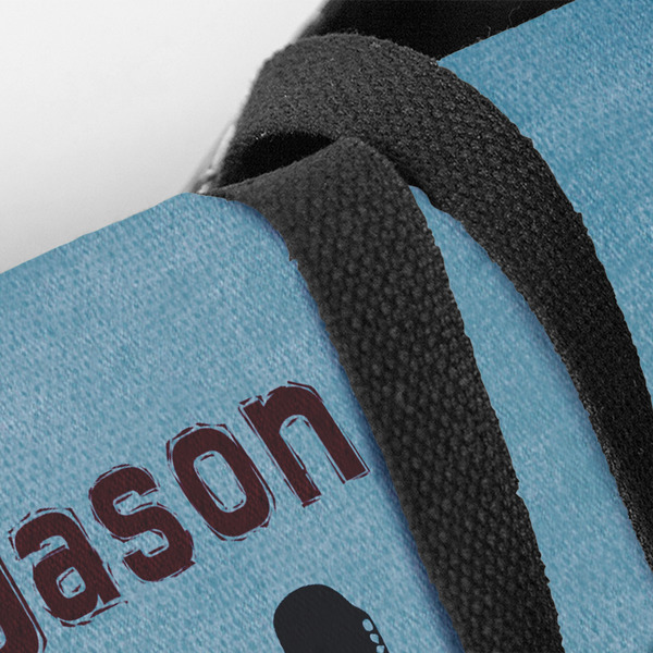 Lacrosse Closeup of Tote w/Black Handles