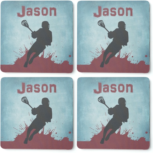 Lacrosse Coaster Rubber Back - Apvl