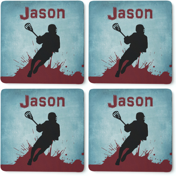Lacrosse Coaster Rubber Back - Apvl