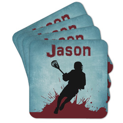 Lacrosse Cork Coaster - Set of 4 w/ Name or Text